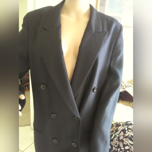 BNWOT VINTAGE LADIES JACKET/ BLAZER JET BLACK LIZ CLAIBORNIE